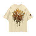 honey wax drip Streetwear Loose Drop Shoulder T-Shirt