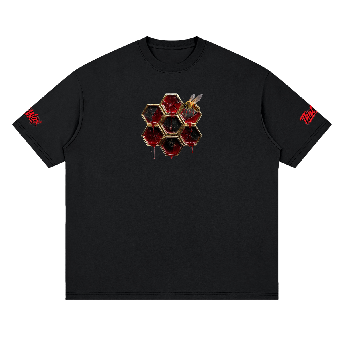 Bleeding honeycomb Streetwear Loose Drop Shoulder T-Shirt