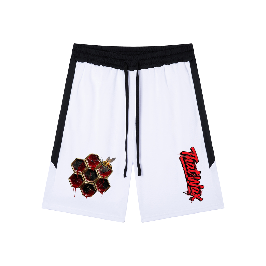 Bleeding honeycomb Men's Drawstring Active Shorts