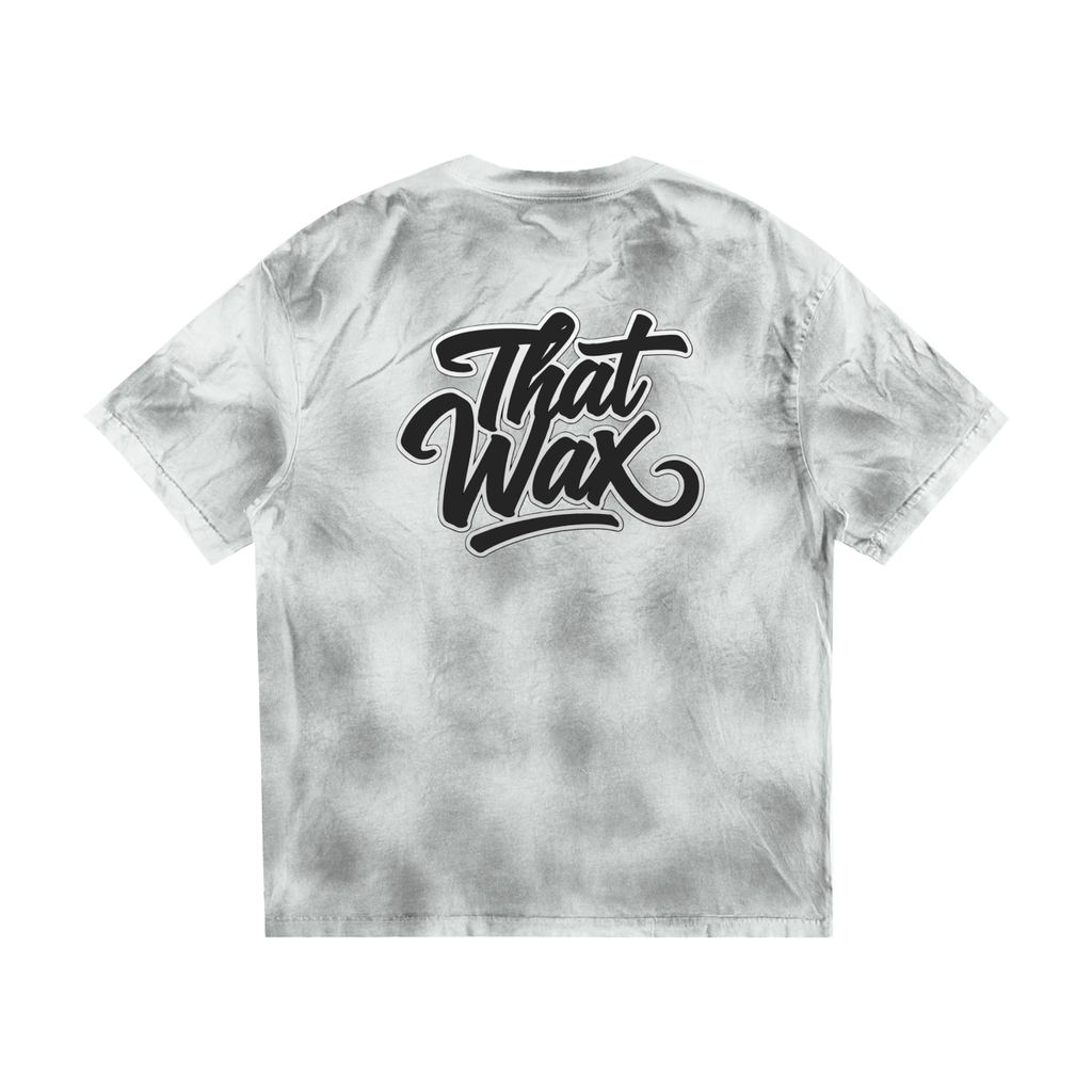 Black Script Dirty Washed Loose T-Shirt