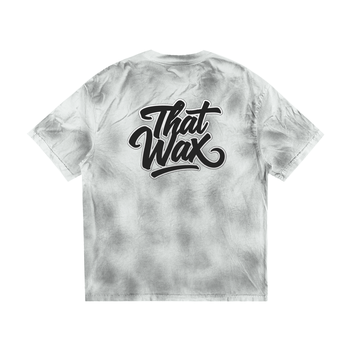 Black Script Dirty Washed Loose T-Shirt