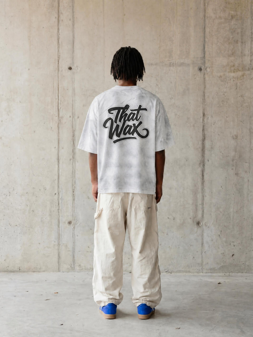 Black Script Dirty Washed Loose T-Shirt